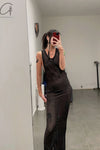 Walter Van BeirendonCK Nets Dress AW22-23 8042